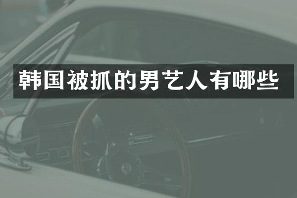 韩国被抓的男艺人有哪些