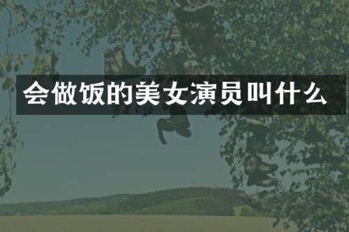 会做饭的演员叫什么
