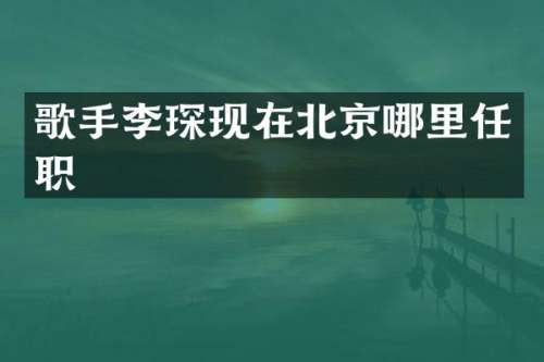 歌手李琛现在北京哪里任职
