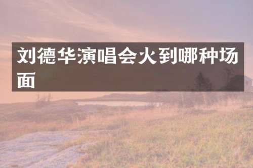 刘德华演唱会火到哪种场面
