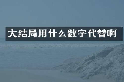 大结局用什么数字代替啊