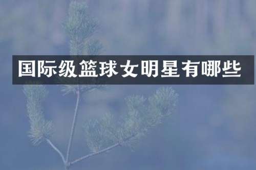 国际级篮球女明星有哪些