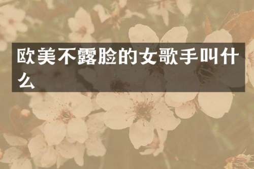欧美不脸的女歌手叫什么