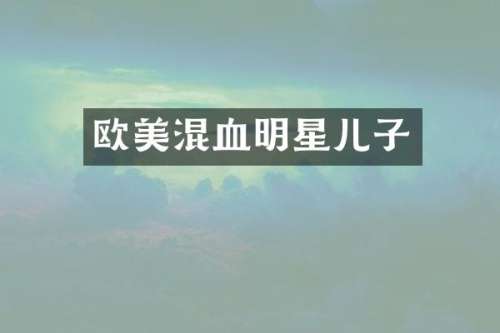 欧美混血明星儿子
