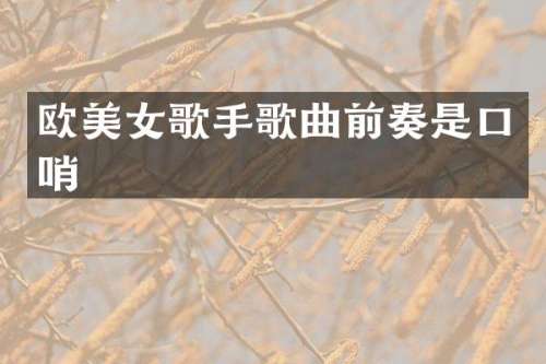 欧歌手歌曲前奏是口哨