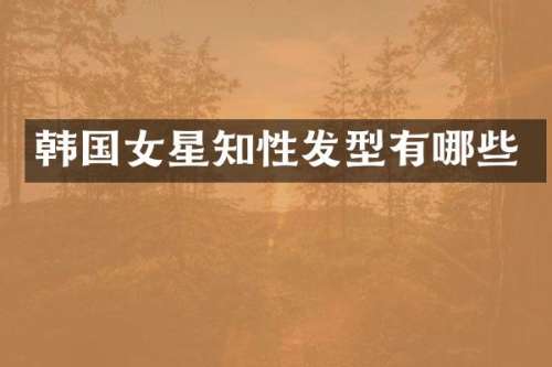 韩国女星知性发型有哪些