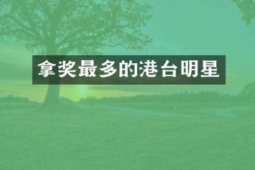 拿奖最多的港台明星