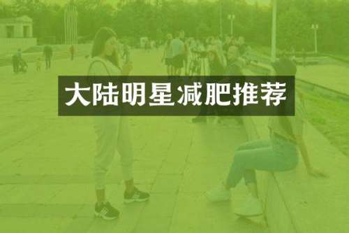 大陆明星减肥推荐
