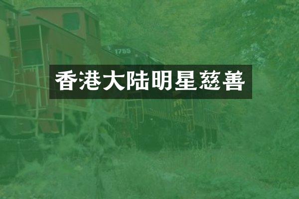 香港大陆明星慈善