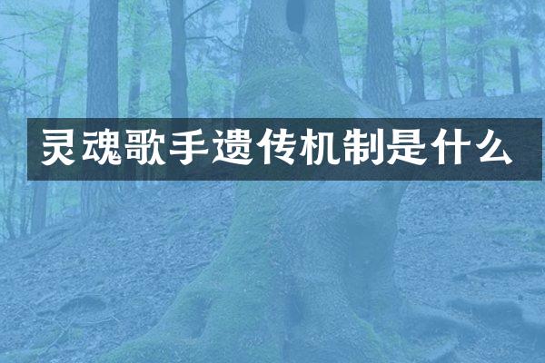 灵魂歌手遗传机制是什么