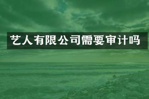 艺人有限公司需要审计吗
