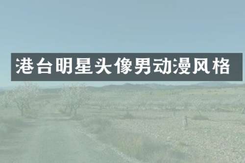 港台明星头像男动漫风格