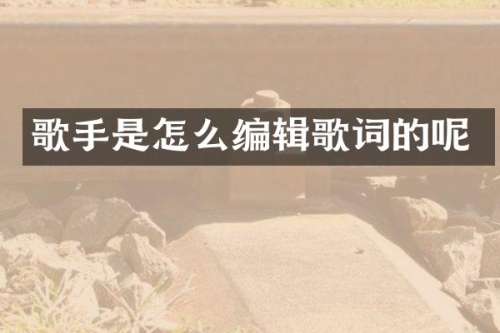 歌手是怎么编辑歌词的呢