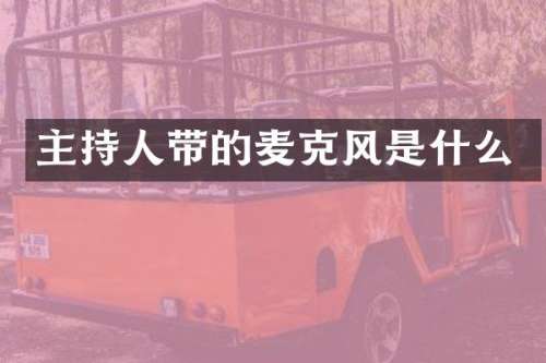 主持人带的麦克风是什么