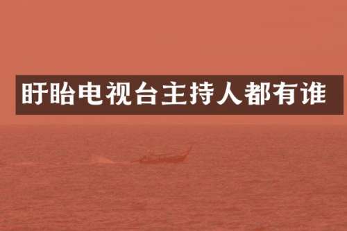 盱眙电视台主持人都有谁