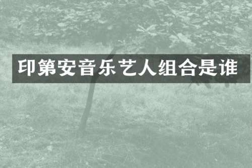 印第安音乐艺人组合是谁