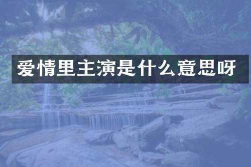 爱情里主演是什么意思呀