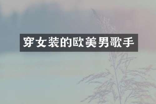 穿女装的欧美男歌手