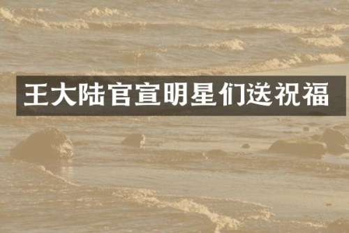 王大陆官宣明星们送祝福