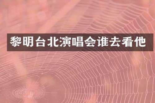 黎明台北演唱会谁去看他