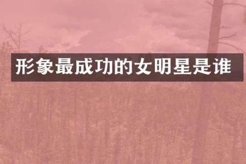 形象最成功的女明星是谁