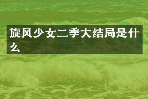 旋风少女二季大结局是什么
