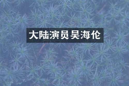 大陆演员吴海伦