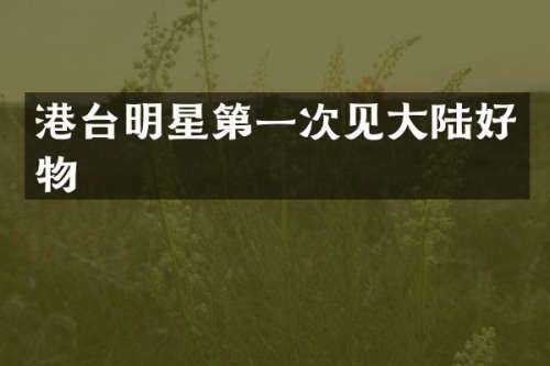 港台明星第一次见大陆好物