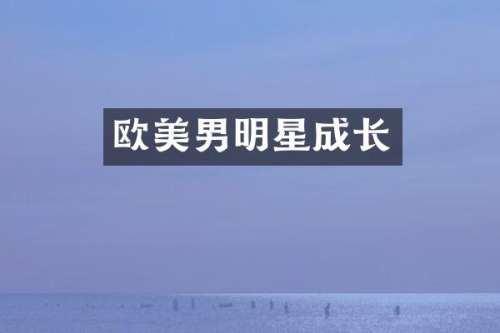 欧美男明星成长