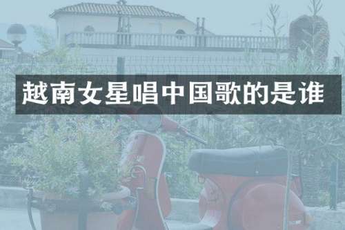 越南女星唱中国歌的是谁