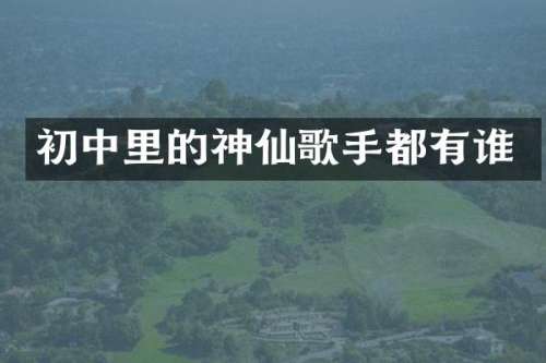 初中里的神仙歌手都有谁