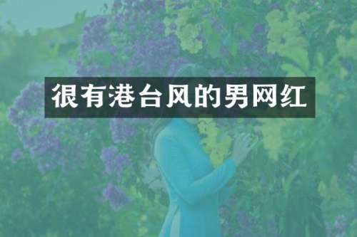 很有港台风的男网红