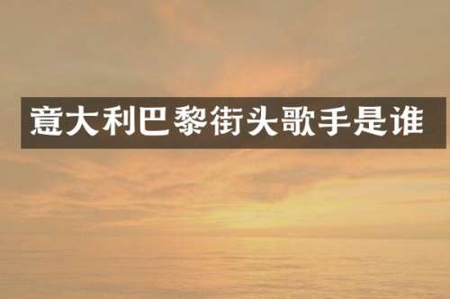 意大利巴黎街头歌手是谁