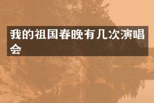我的祖国有几次演唱会
