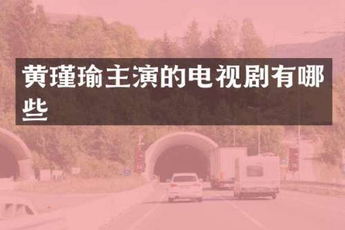 黄瑾瑜主演的电视剧有哪些
