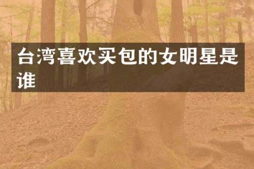 台湾喜欢买包的女明星是谁