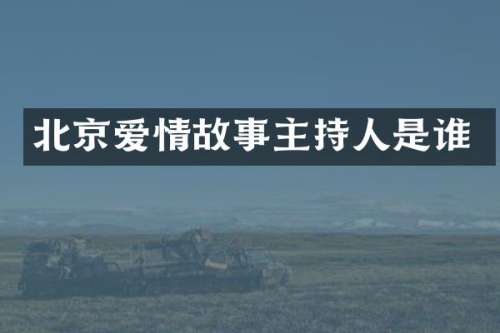 北京爱情故事主持人是谁