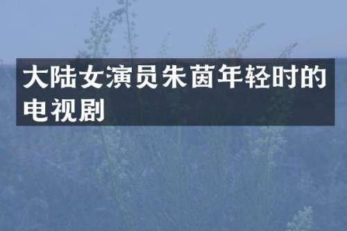 大陆女演员朱茵年轻时的电视剧