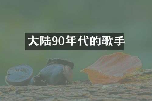 大陆90年代的歌手