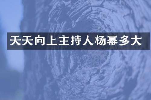 天天向上主持人杨幂多大