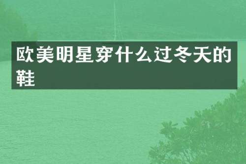 欧美明星穿什么过冬天的鞋