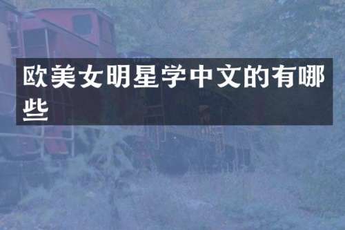 欧明星学中文的有哪些