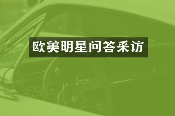 欧美明星问答采访