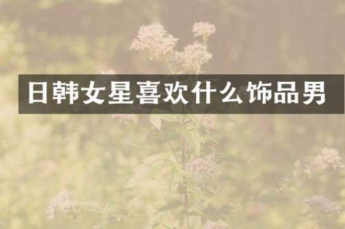 日韩女星喜欢什么饰品男