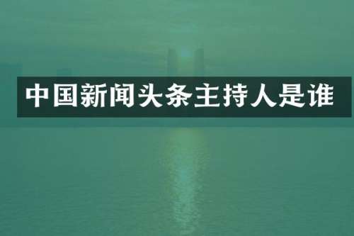 中国新闻头条主持人是谁