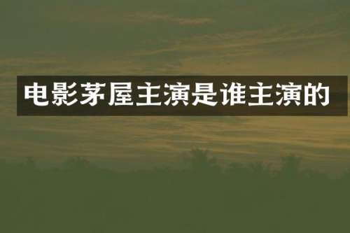 电影茅屋主演是谁主演的