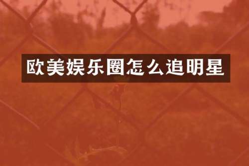 欧美娱乐圈怎么追明星