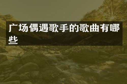 广场偶遇歌手的歌曲有哪些