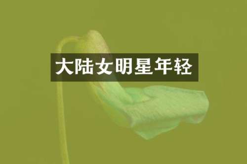 大陆女明星年轻