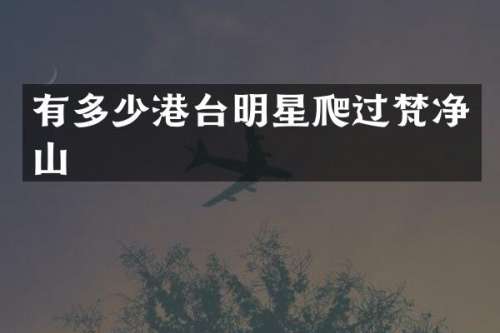 有多少港台明星爬过梵净山